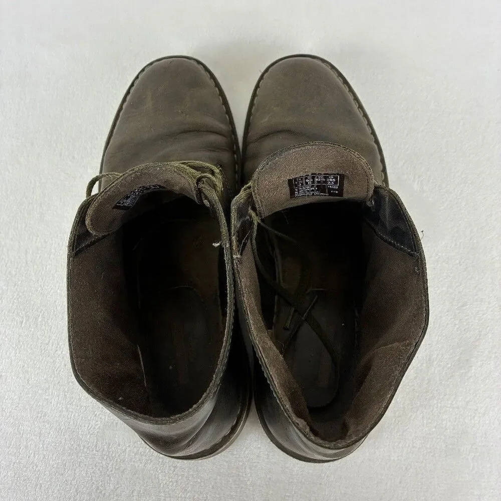 Clarks Bushacre 2 Chukka Leather Boots Men's UK 8.5 US 9.5 Brown Olive Green